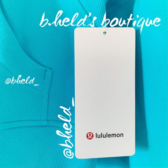 lululemon Scuba Oversized Half-Zip Hoodie in Electric Turquoise Size M/L New NWT - Picture 4 of 15